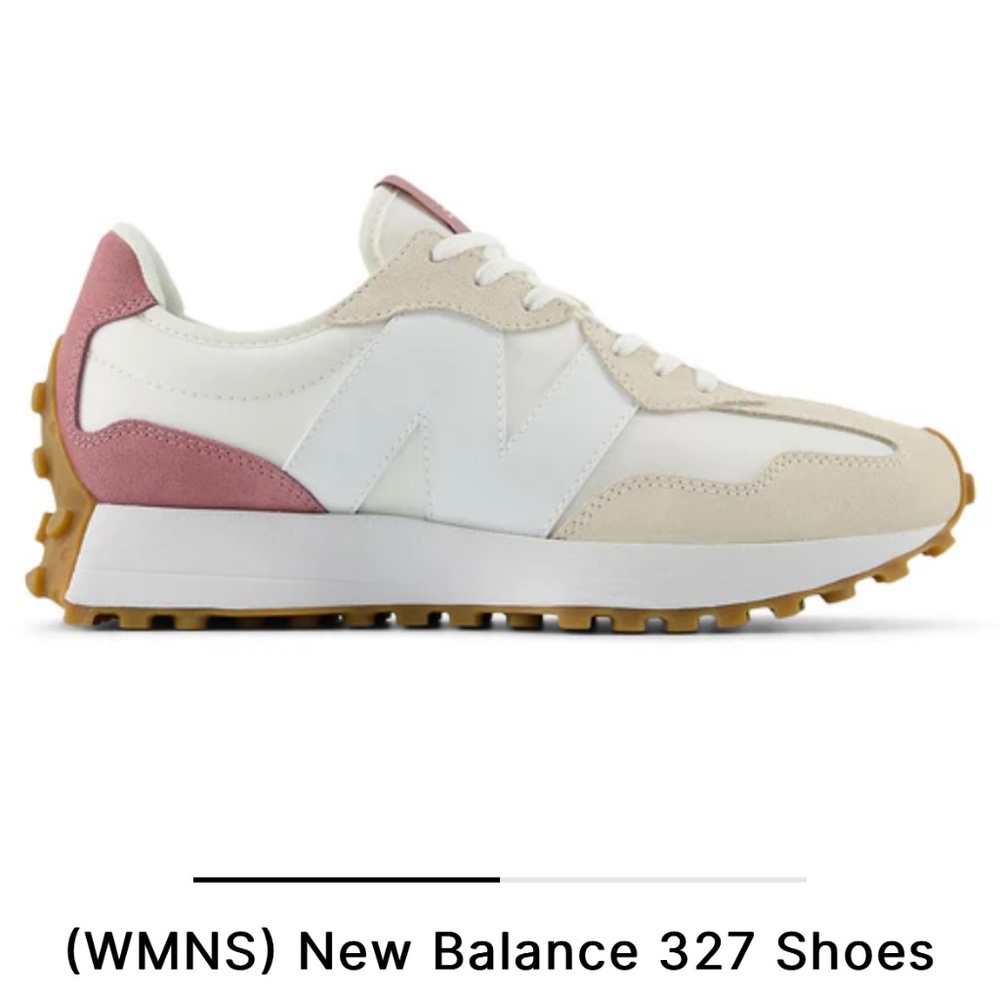 NEW! New Balance 327 Women Sneakers Shoes White Pink Size 7.5